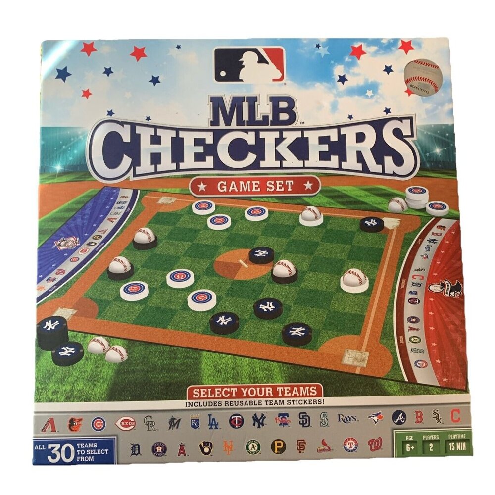 MasterPieces - MLB Checkers Board Game Set Select Team NEW